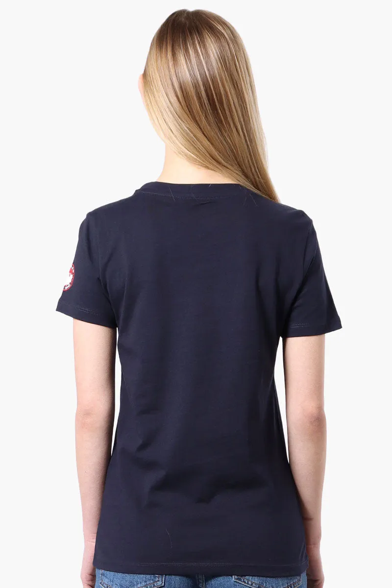 Canada Weather Gear Leaf Logo Print Tee - Navy