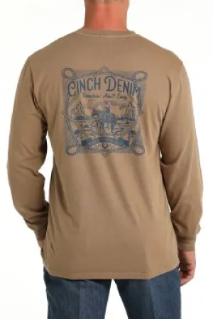CINCH RANCHIN' AIN'T EASY TEE KHAKI