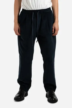 Corduroy Relax Set-Up Two Tuck Pants - Navy
