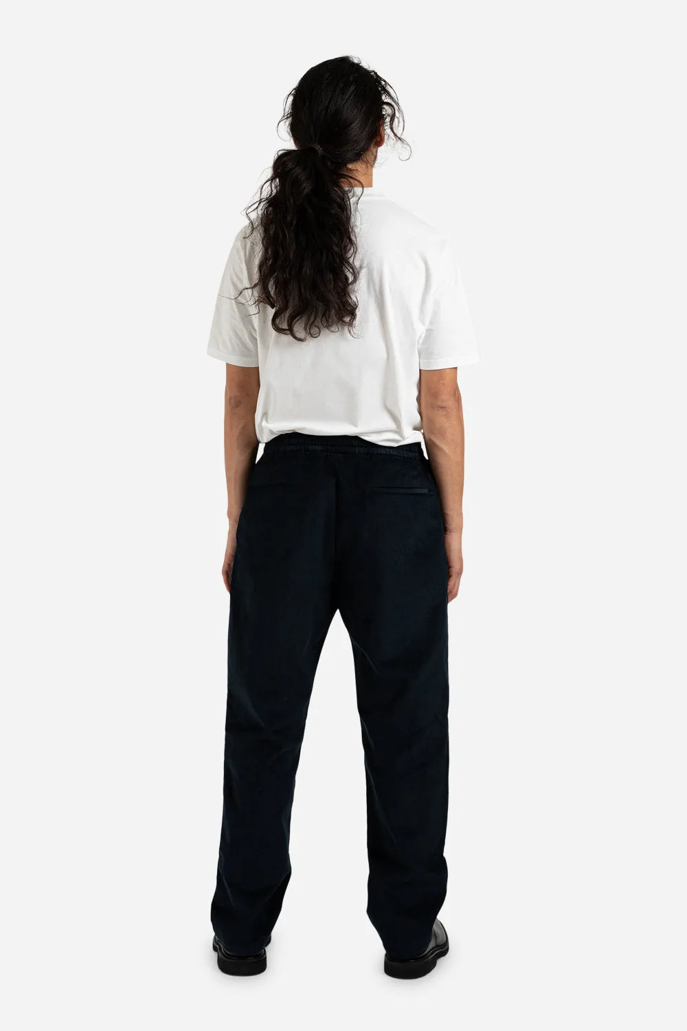 Corduroy Relax Set-Up Two Tuck Pants - Navy