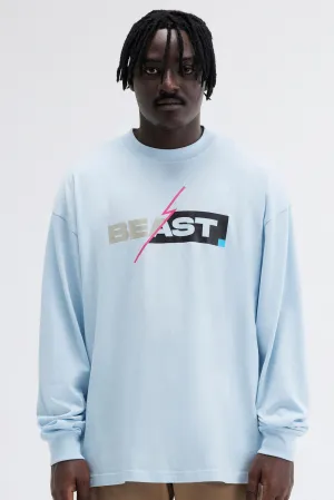 CORE FLASH BOX LS TEE - LIGHT BLUE