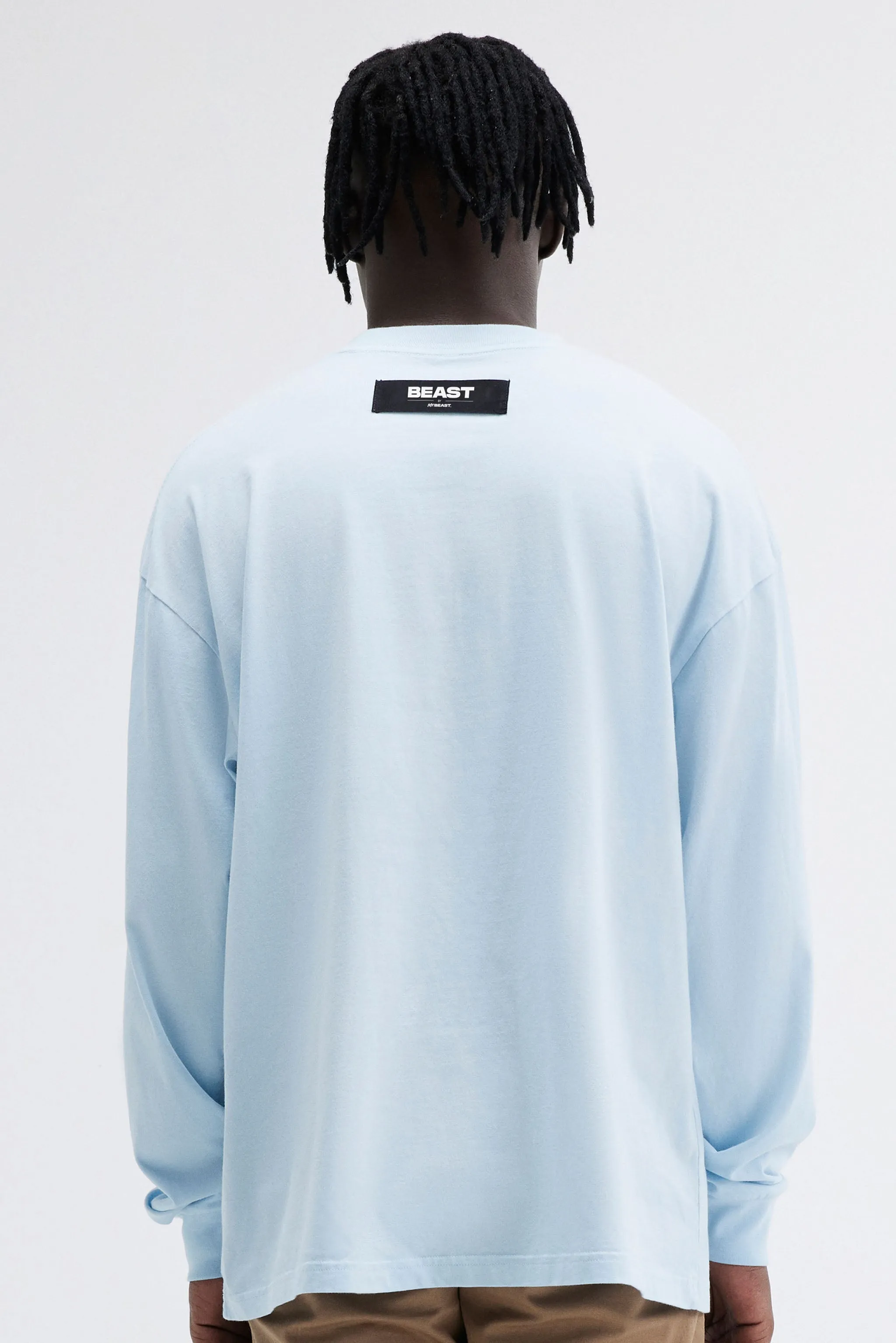 CORE FLASH BOX LS TEE - LIGHT BLUE