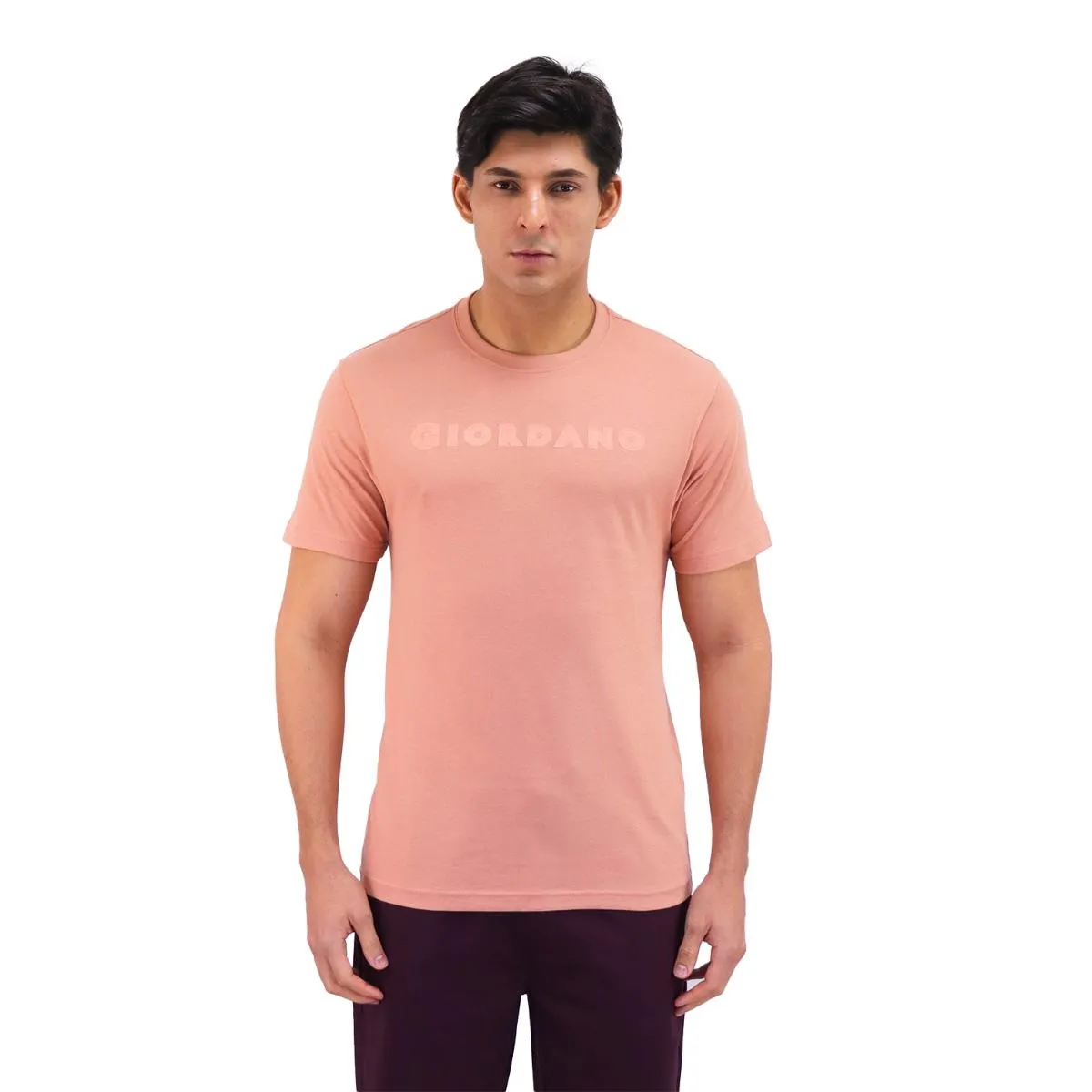 Cotton Jersey Crew Neck Short Sleeve Slim Print Tees  (Signature Tees)