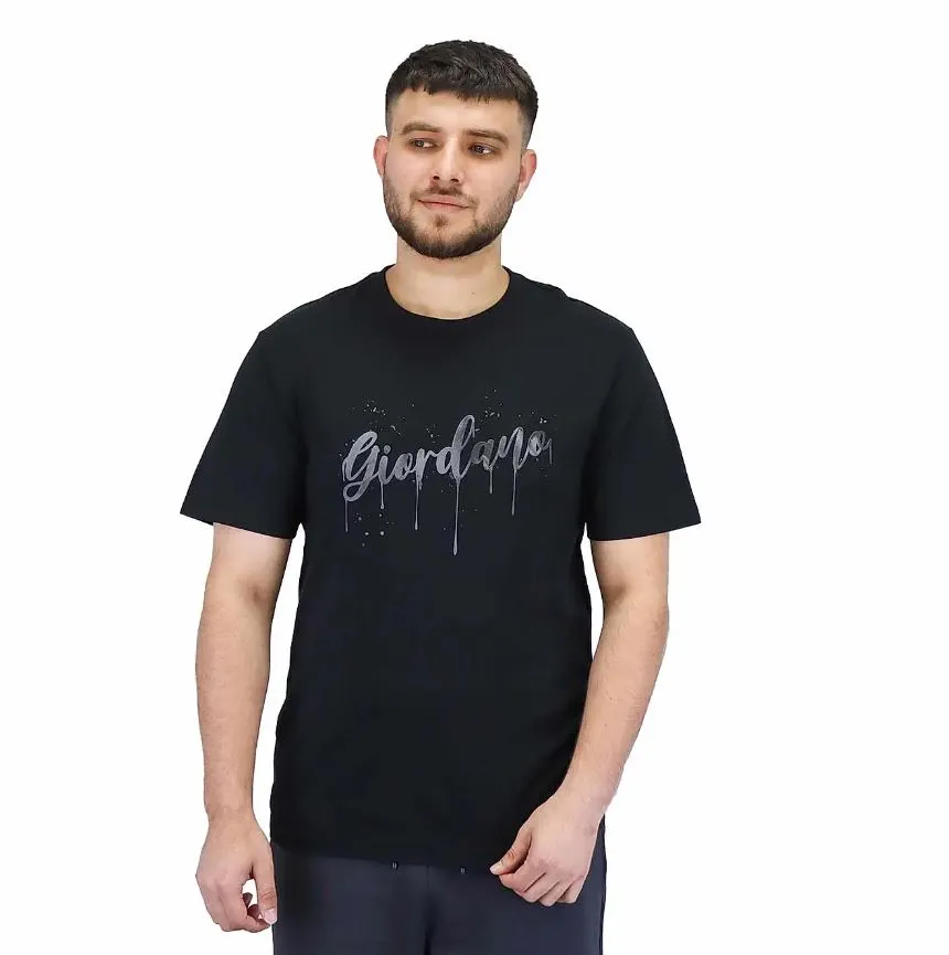 Cotton Jersey Crew Neck Short Sleeve Slim Print Tees  (Signature Tees)