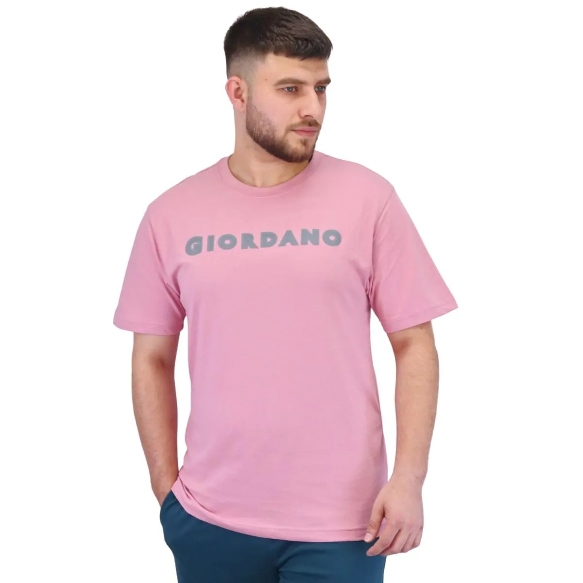 Cotton Jersey Crew Neck Short Sleeve Slim Print Tees  (Signature Tees)