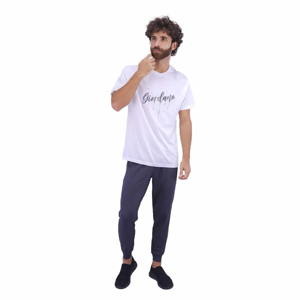 Cotton Jersey Crew Neck Short Sleeve Slim Print Tees  (Signature Tees)