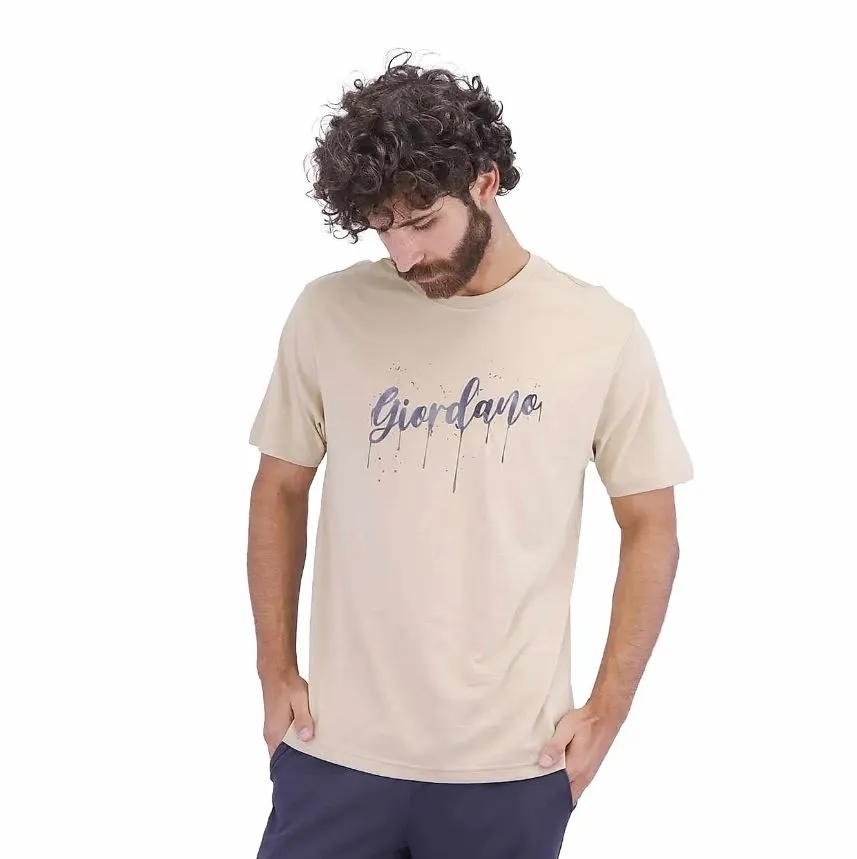 Cotton Jersey Crew Neck Short Sleeve Slim Print Tees  (Signature Tees)