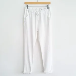 Cotton Lounge Pants in White