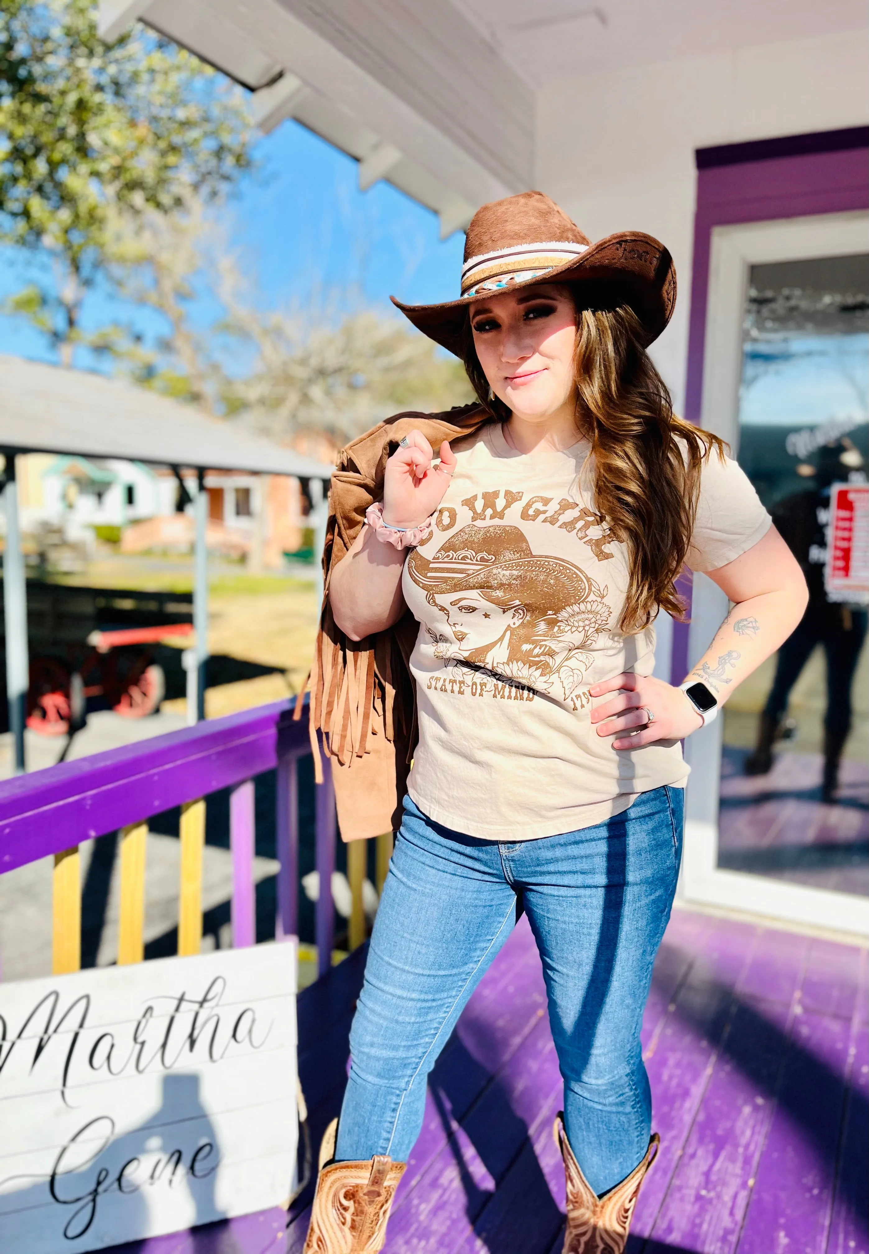 Cowgirl state of mind tee