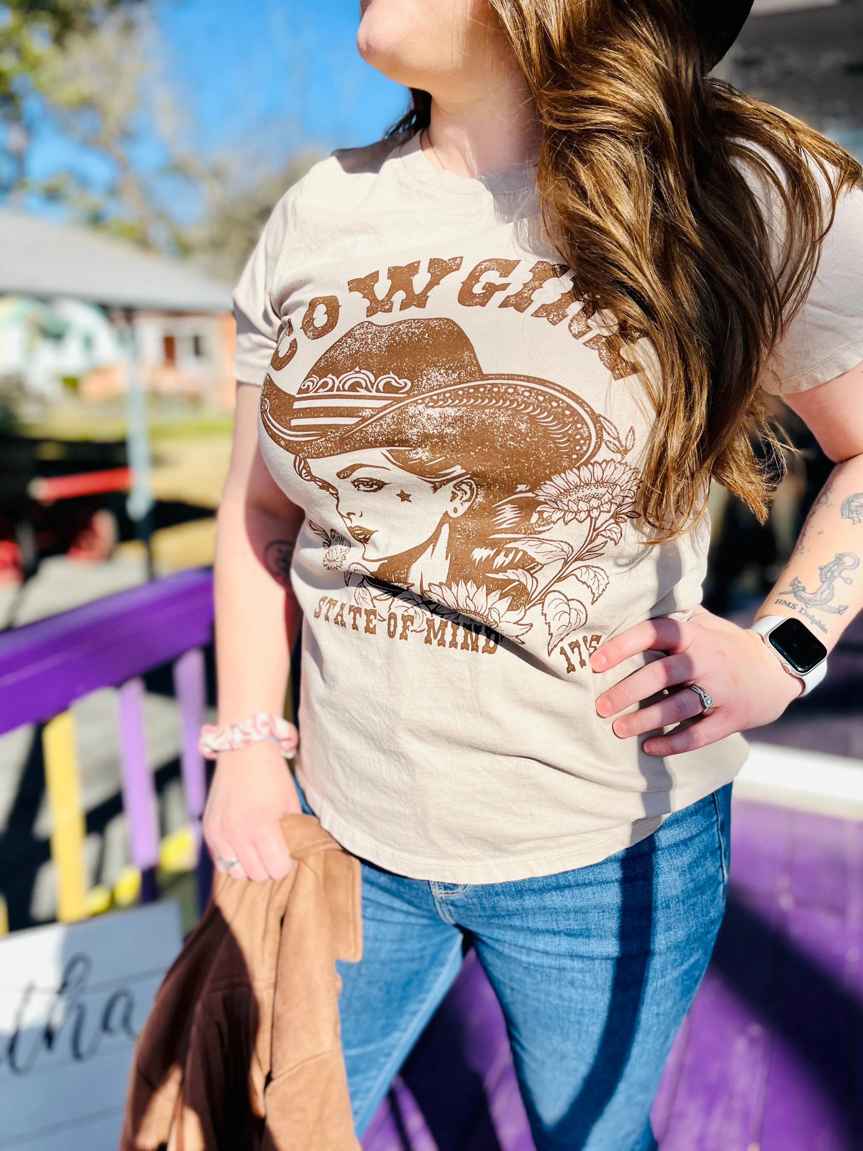 Cowgirl state of mind tee