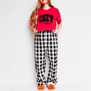 Cozy Vibes Bold | Plaid Pajama Set