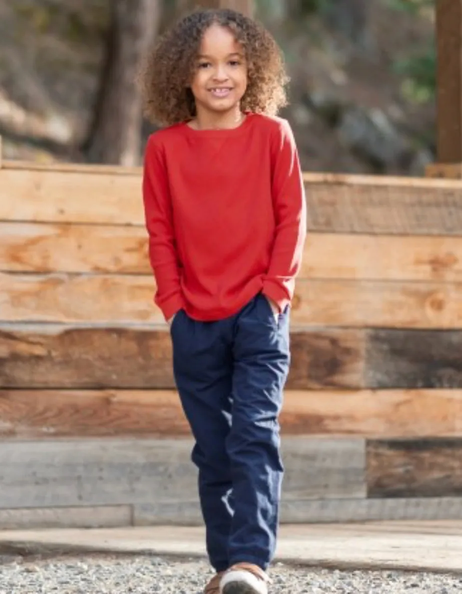 Crew Neck Long Sleeved Tee