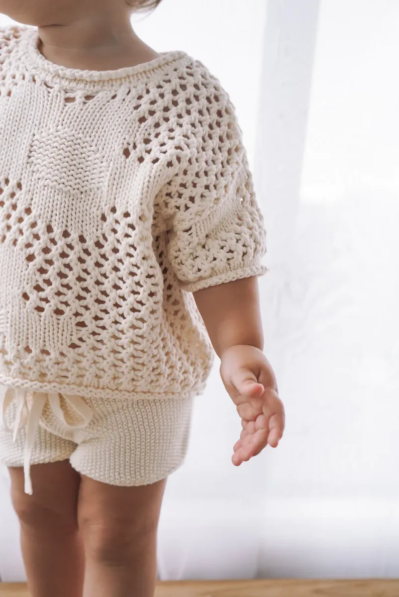 Crochet Tee - Natural