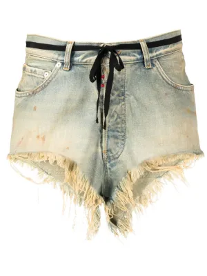 distressed denim shorts