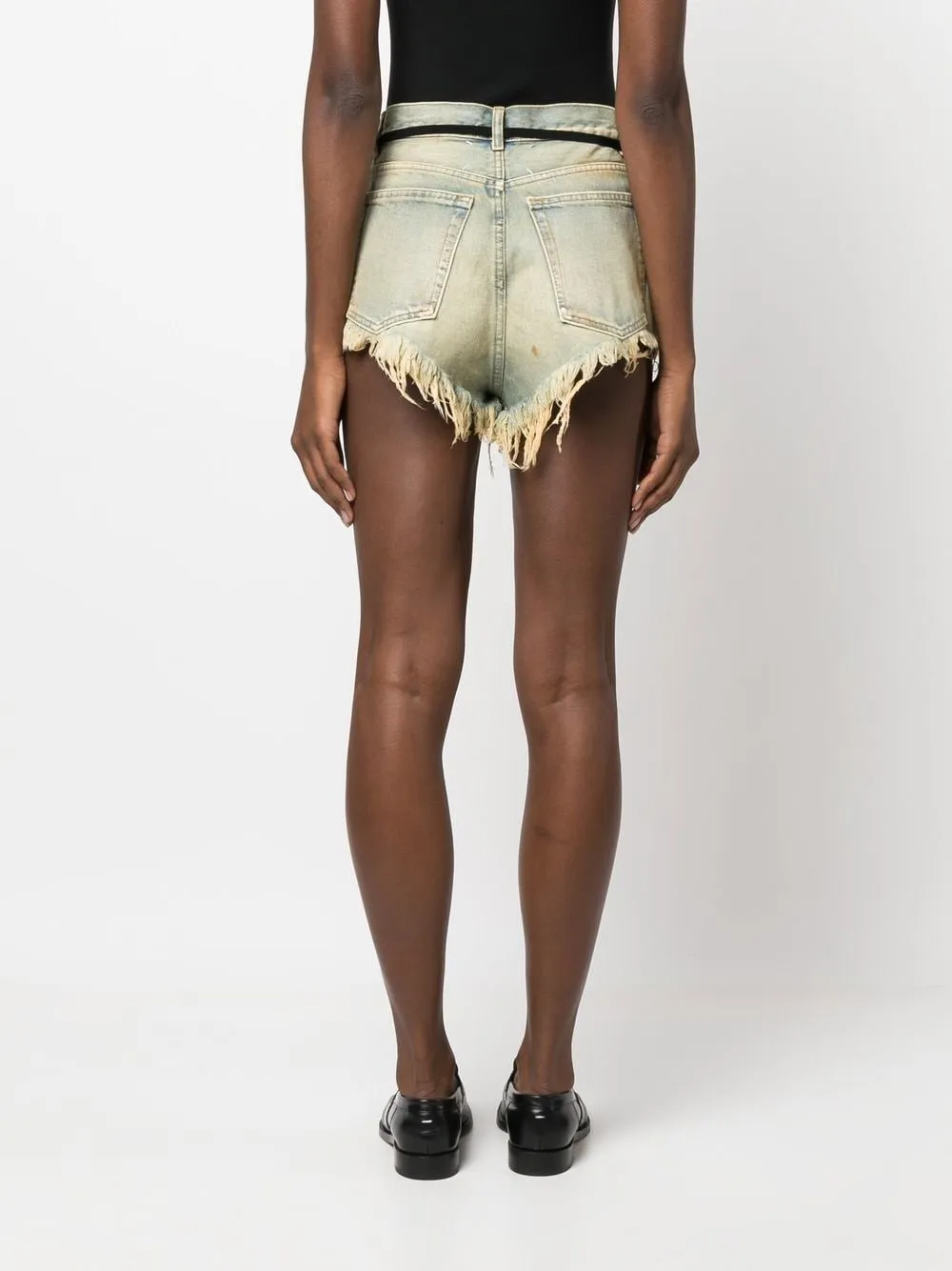 distressed denim shorts