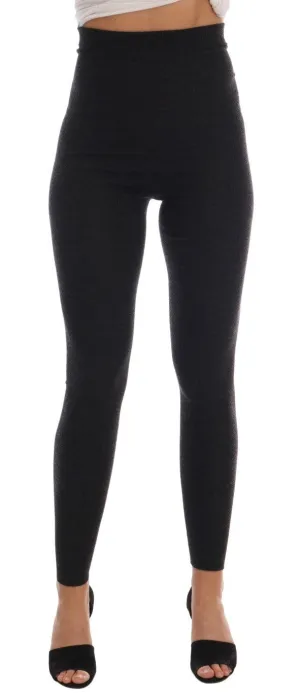 Dolce & Gabbana Elegant Gray Cashmere High Waist Pants