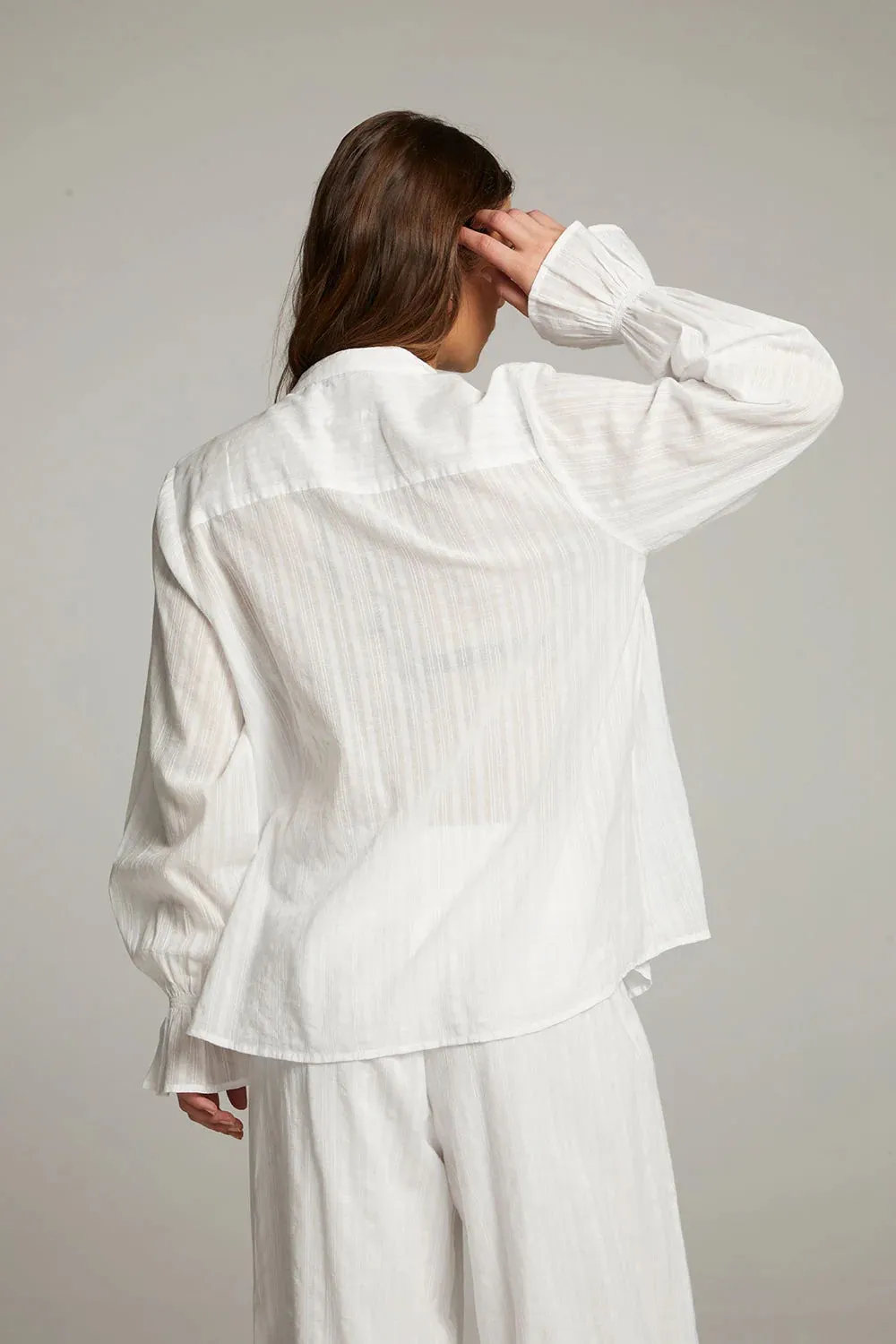 Dolphin White Cotton Button Down