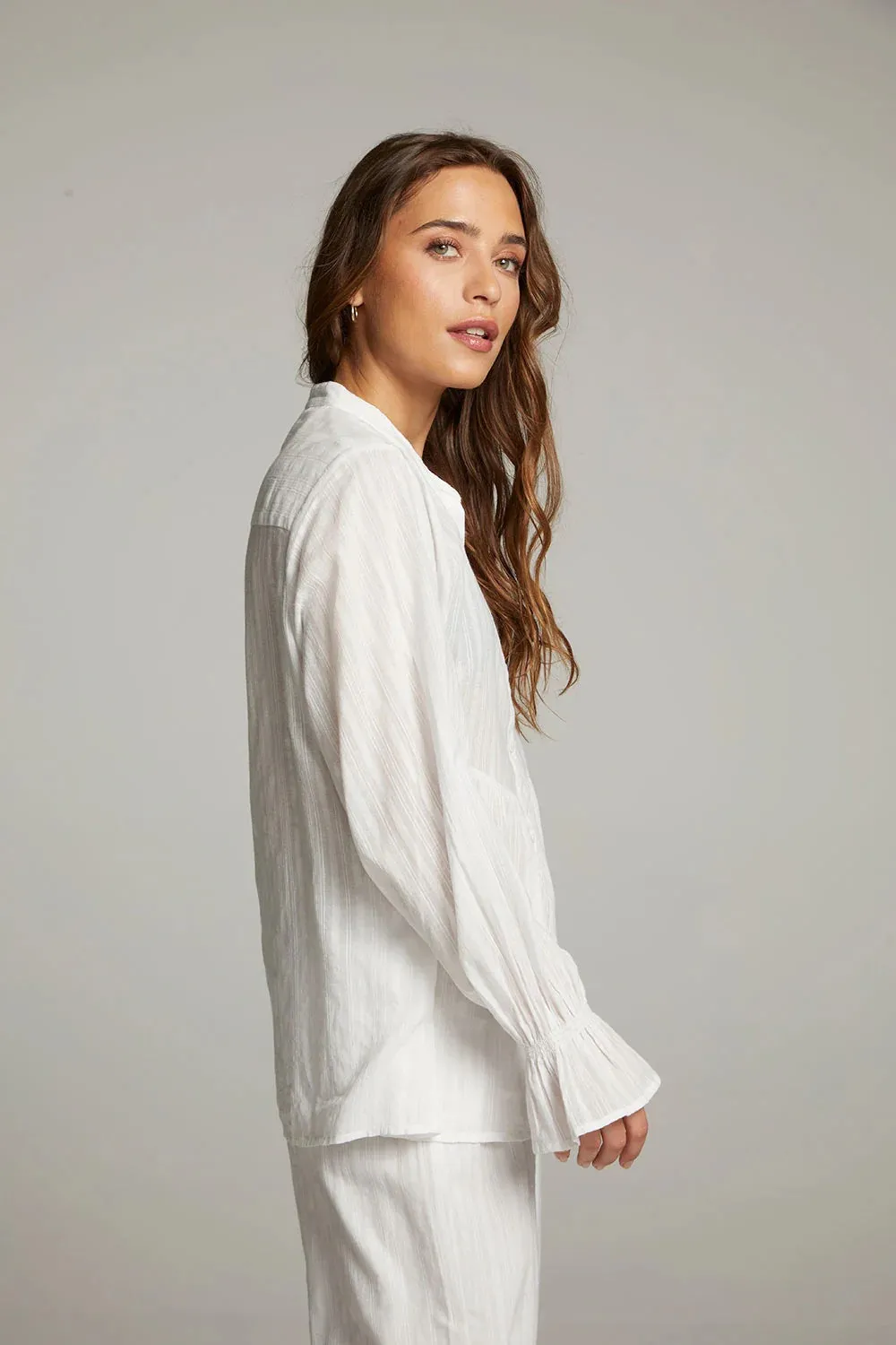 Dolphin White Cotton Button Down