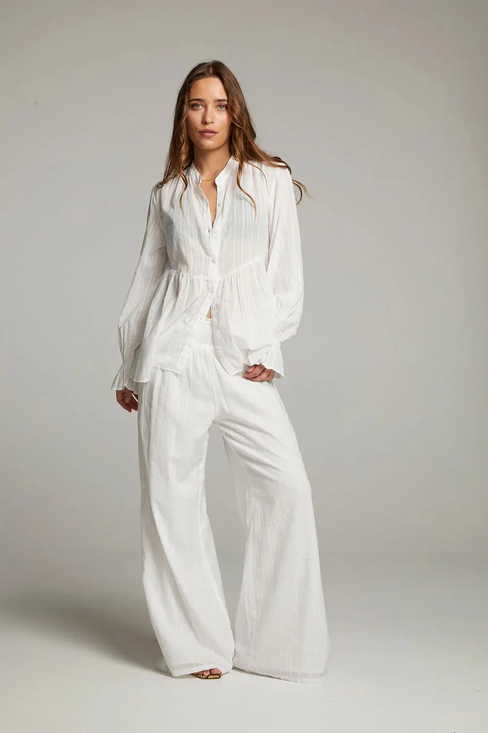 Dolphin White Cotton Button Down