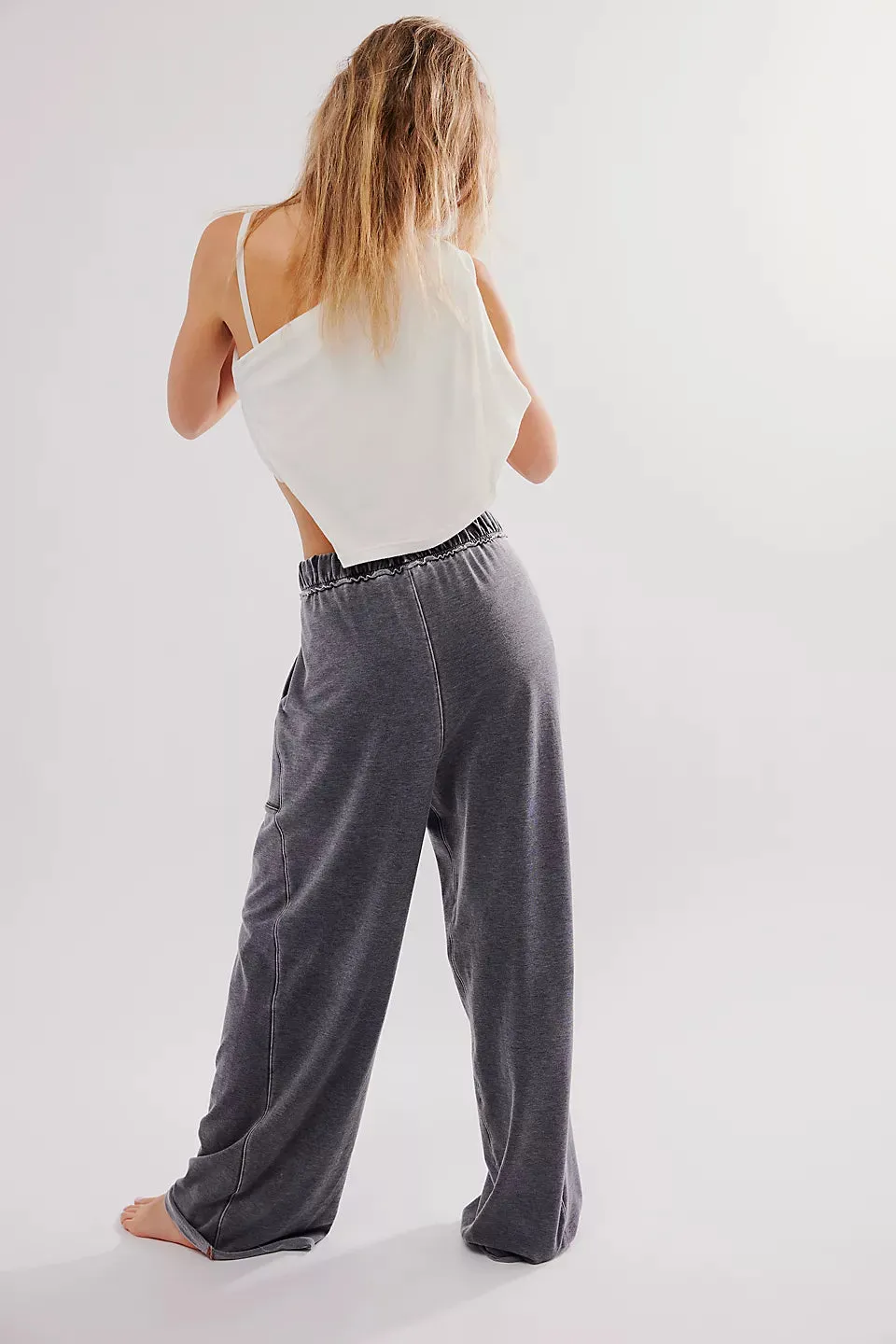 Don’t Wait Up Lounge Pants - Washed Black