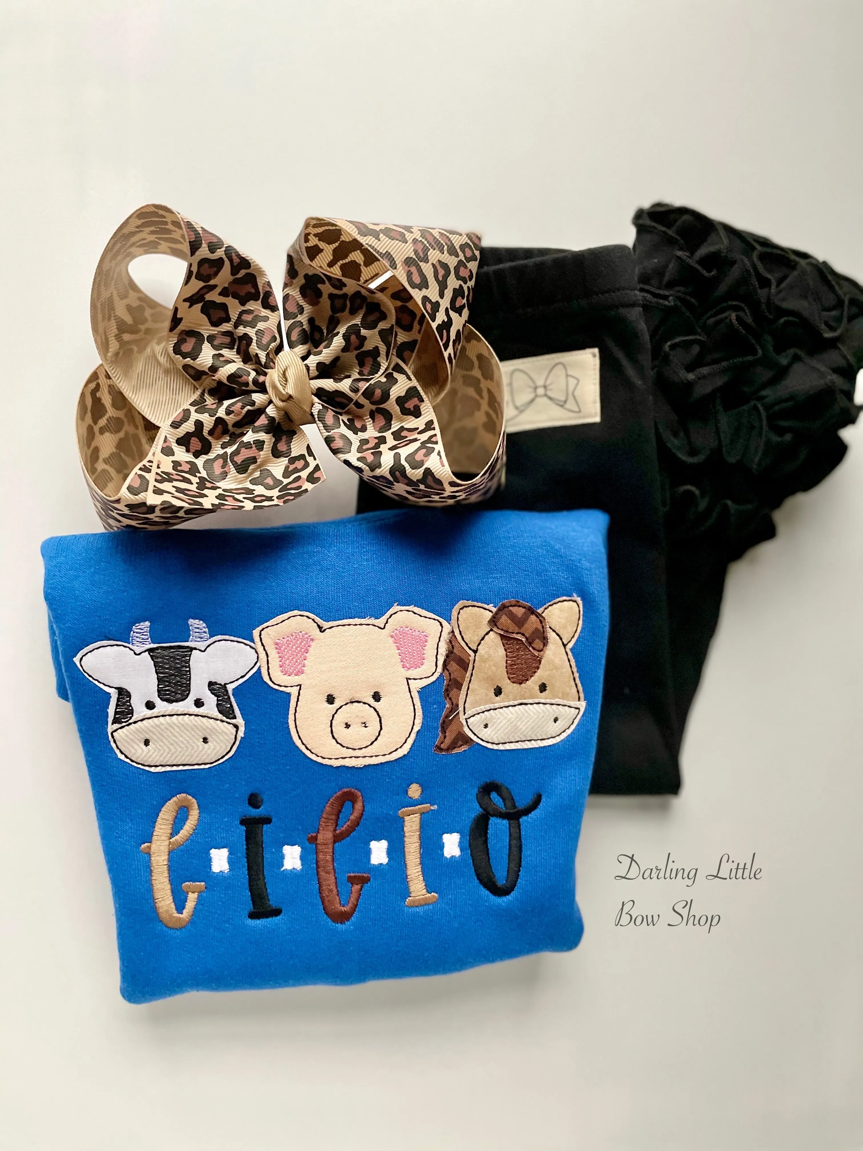 E-I-E-I-O Farm Animals Sweatshirt or Ruffle shirt
