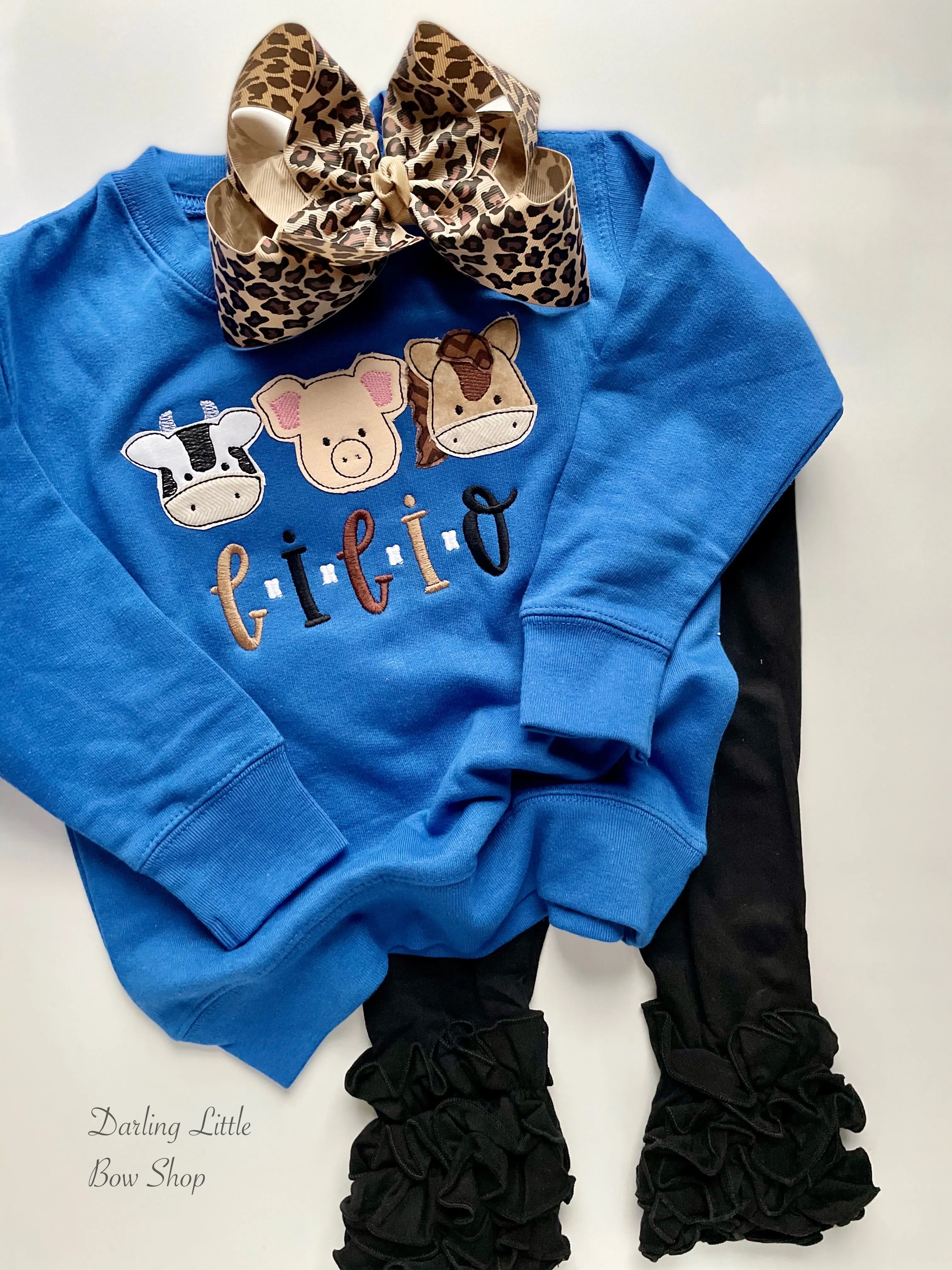 E-I-E-I-O Farm Animals Sweatshirt or Ruffle shirt