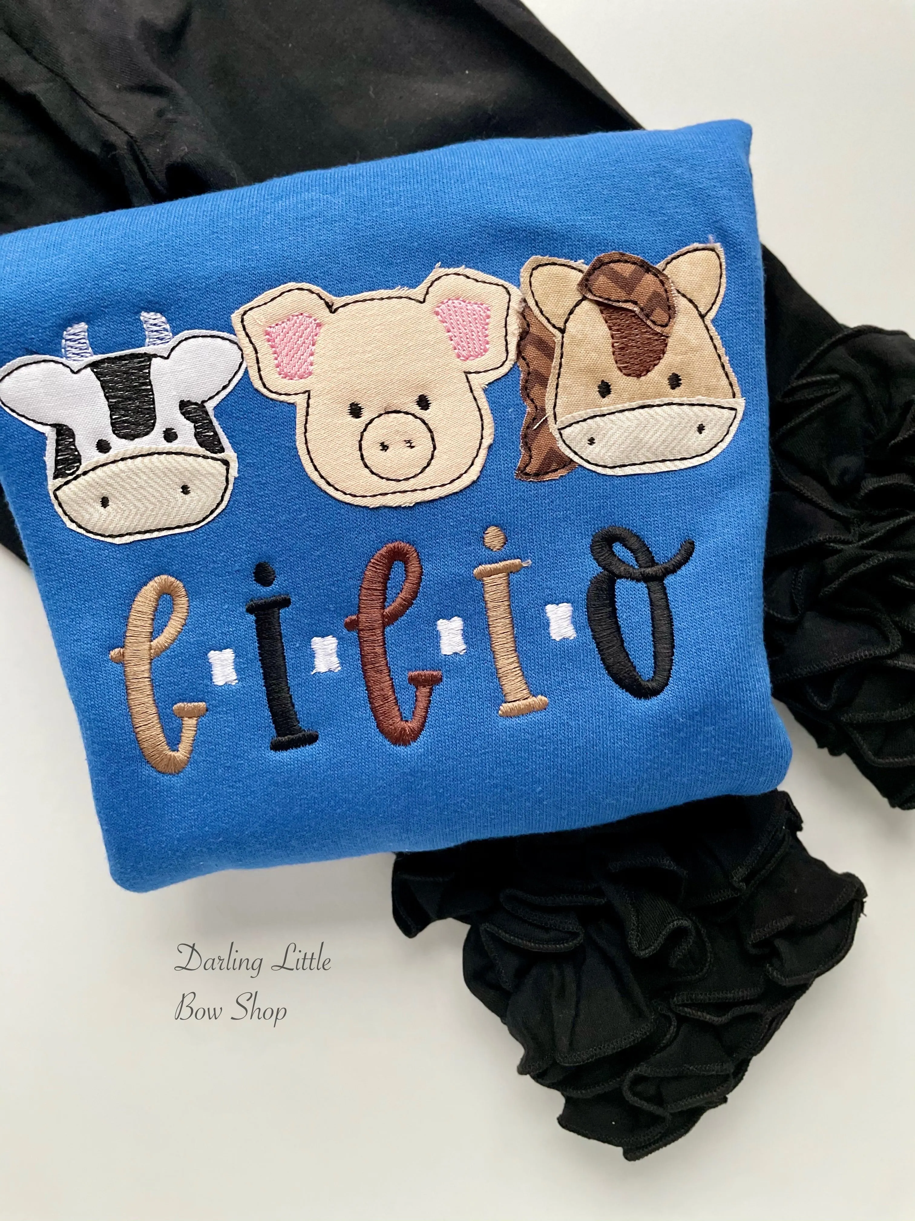 E-I-E-I-O Farm Animals Sweatshirt or Ruffle shirt