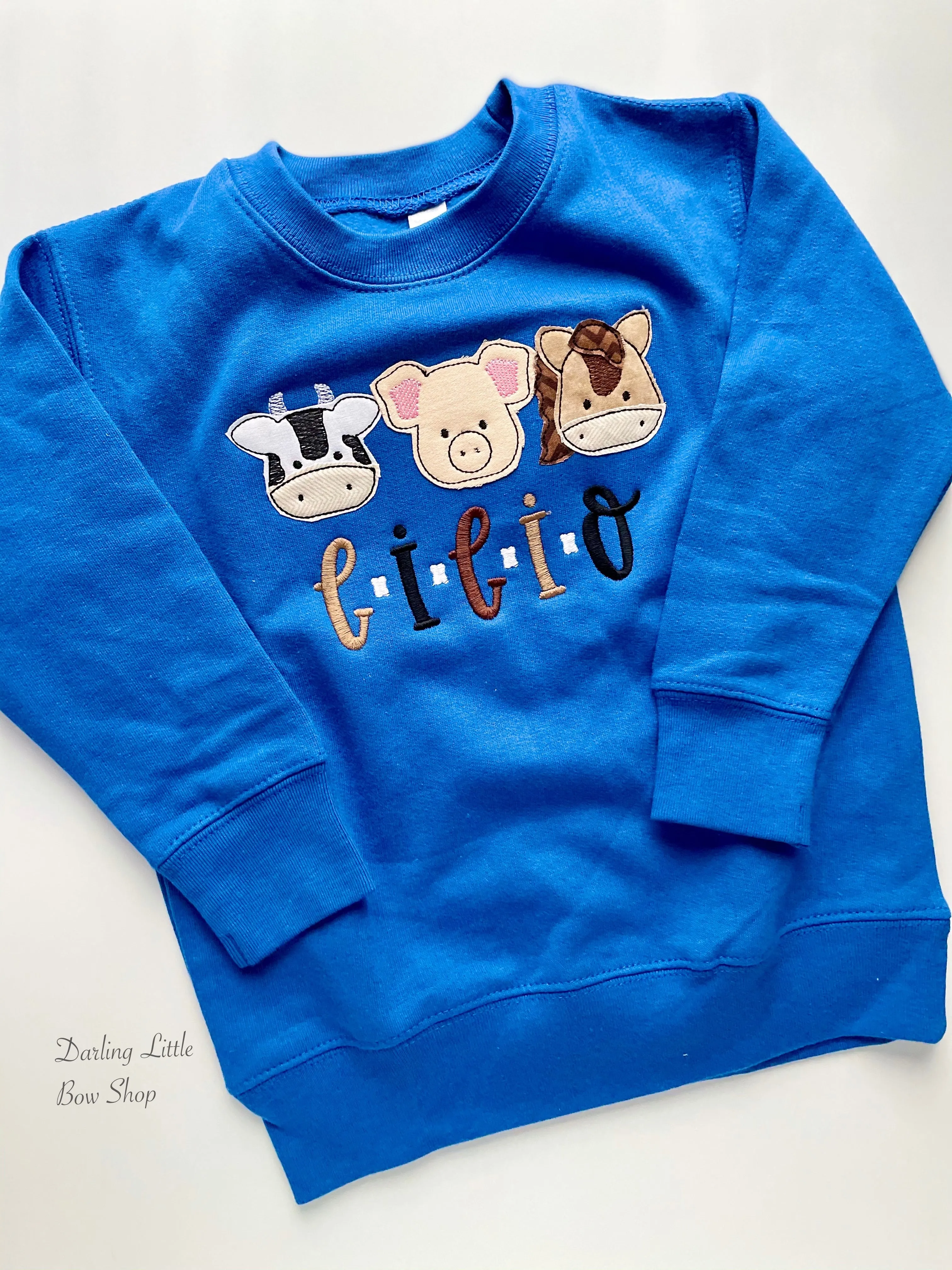 E-I-E-I-O Farm Animals Sweatshirt or Ruffle shirt