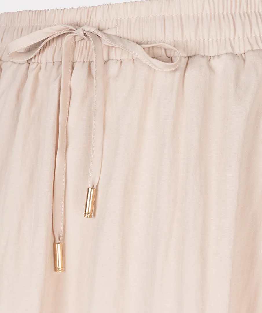 Esqualo Light Sand Drawstring Skirt