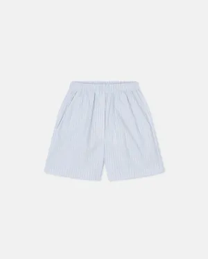 Exter - Striped Boxer Shorts - Blue/ Beige/ White