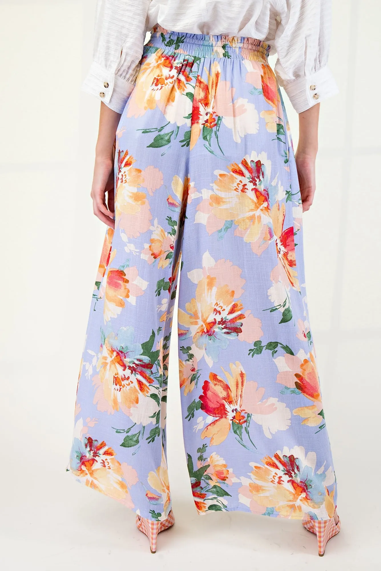 Floral Groove Wide Leg Pants