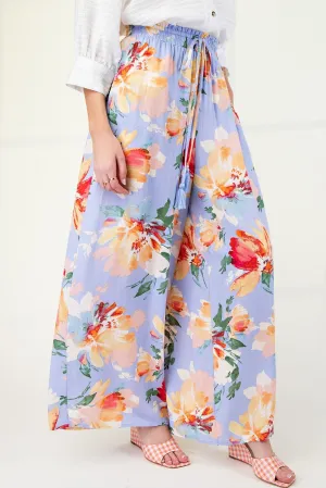 Floral Groove Wide Leg Pants