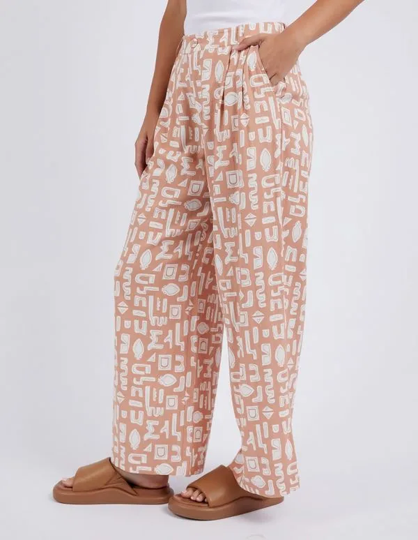 Foxwood - Pants - Etched Geo - Clay