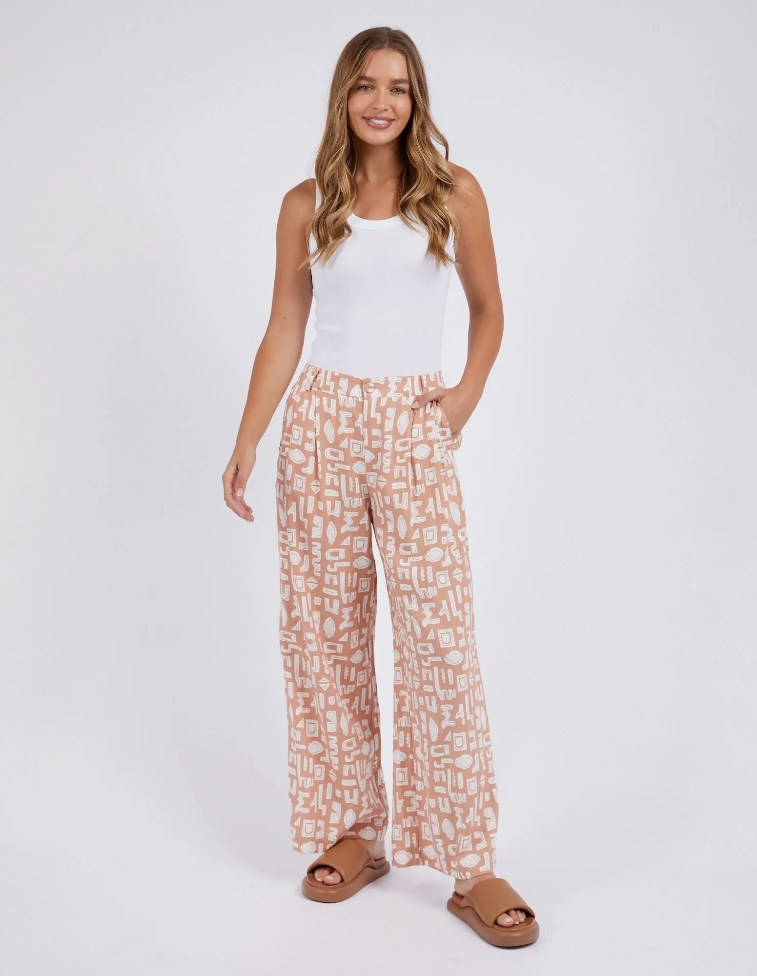 Foxwood - Pants - Etched Geo - Clay