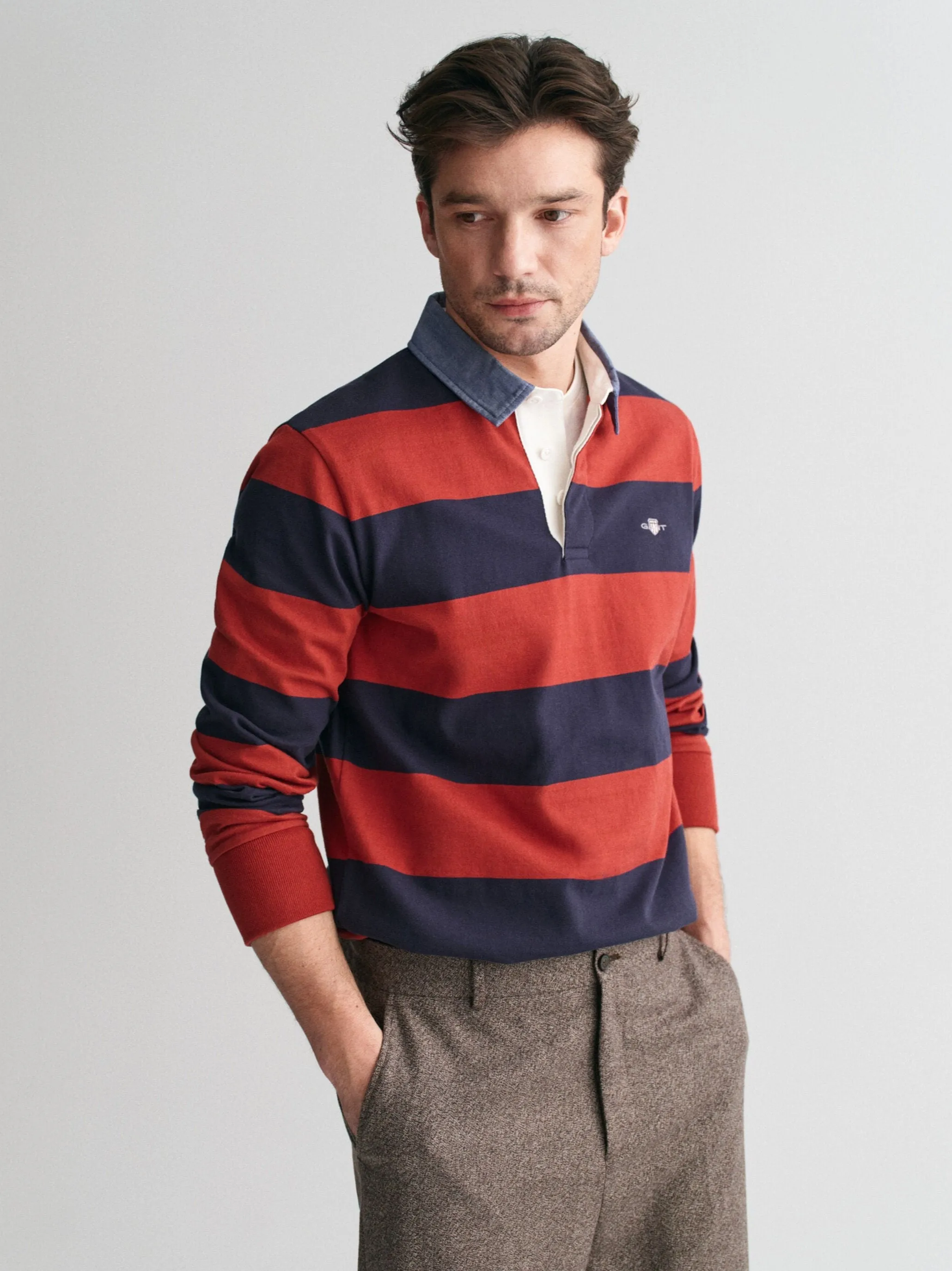 Gant Chambray Stripe Heavy Rugger
