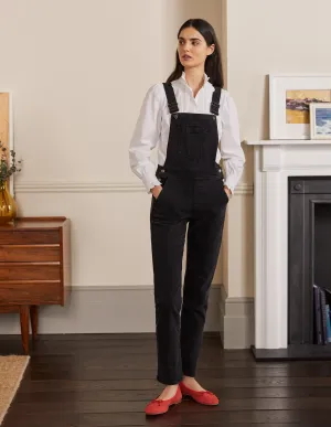 Girlfriend Dungarees-Washed Black