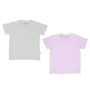 Girls' Basic Tee (pack of 2) - Purple / Grey