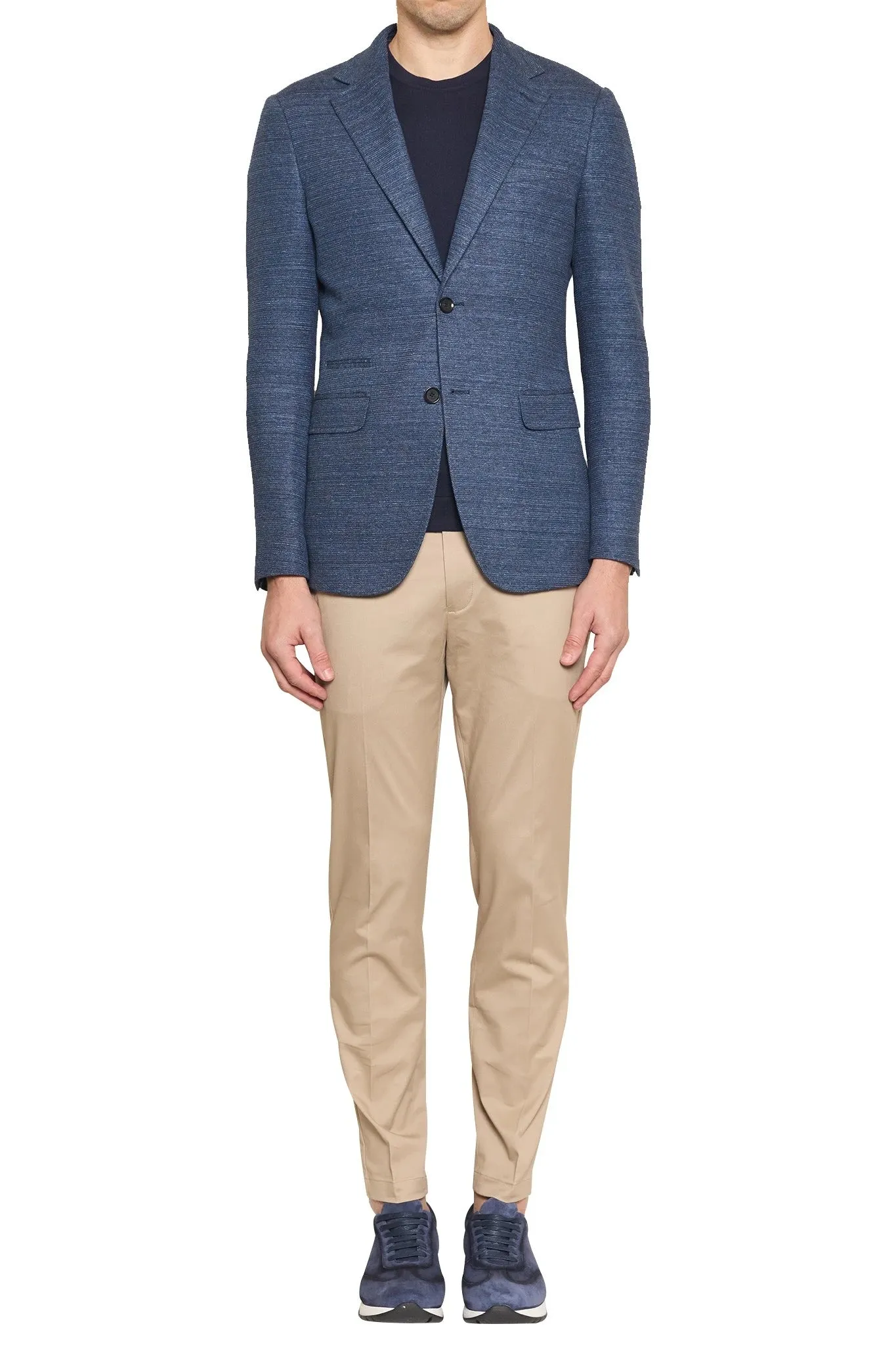 Grayson Jersey Blazer in Indigo