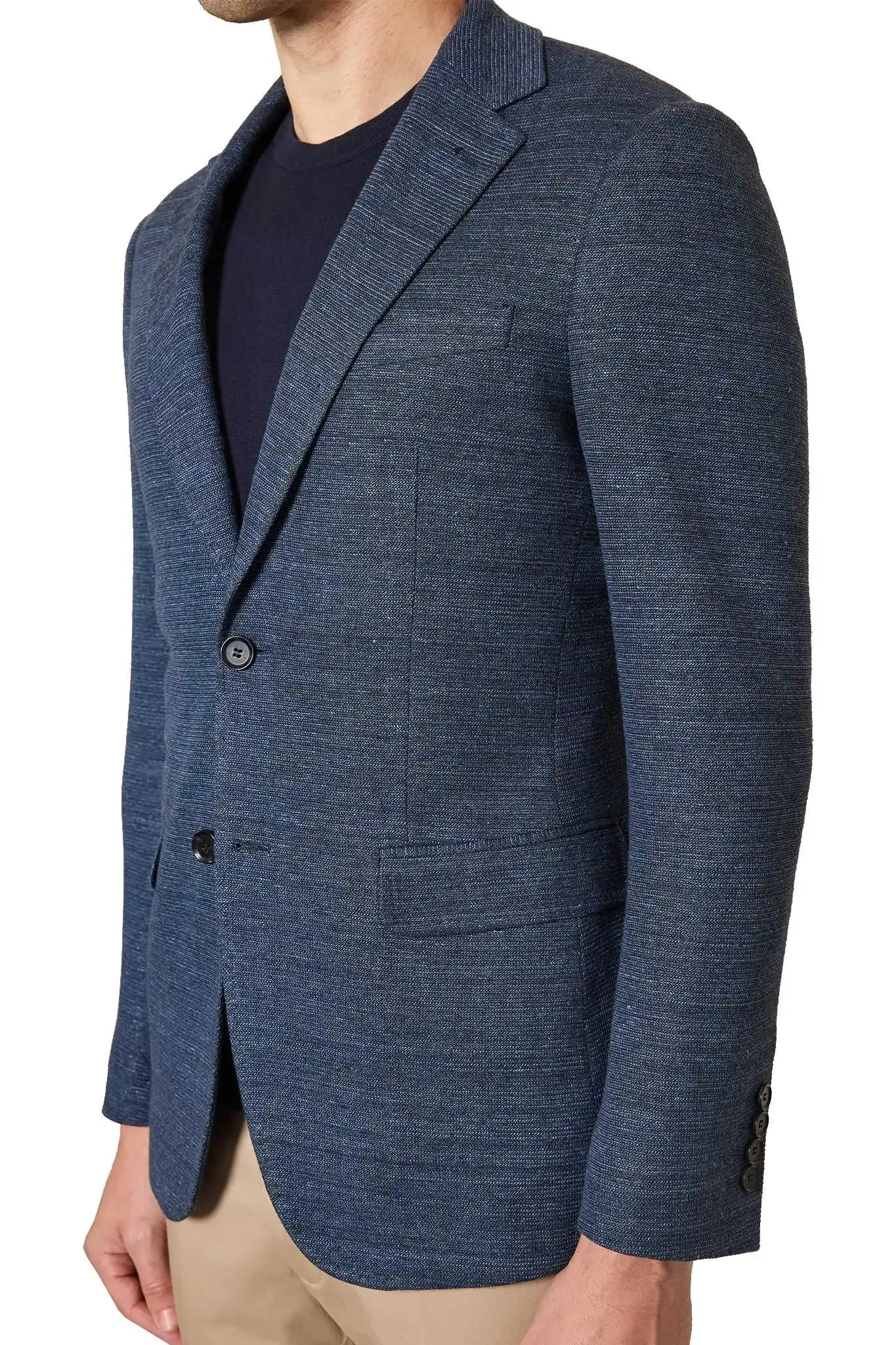 Grayson Jersey Blazer in Indigo