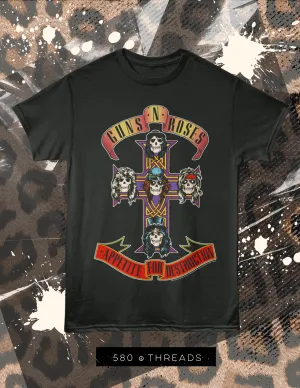 Guns N' Roses Appetite For Destruction Tee in Black