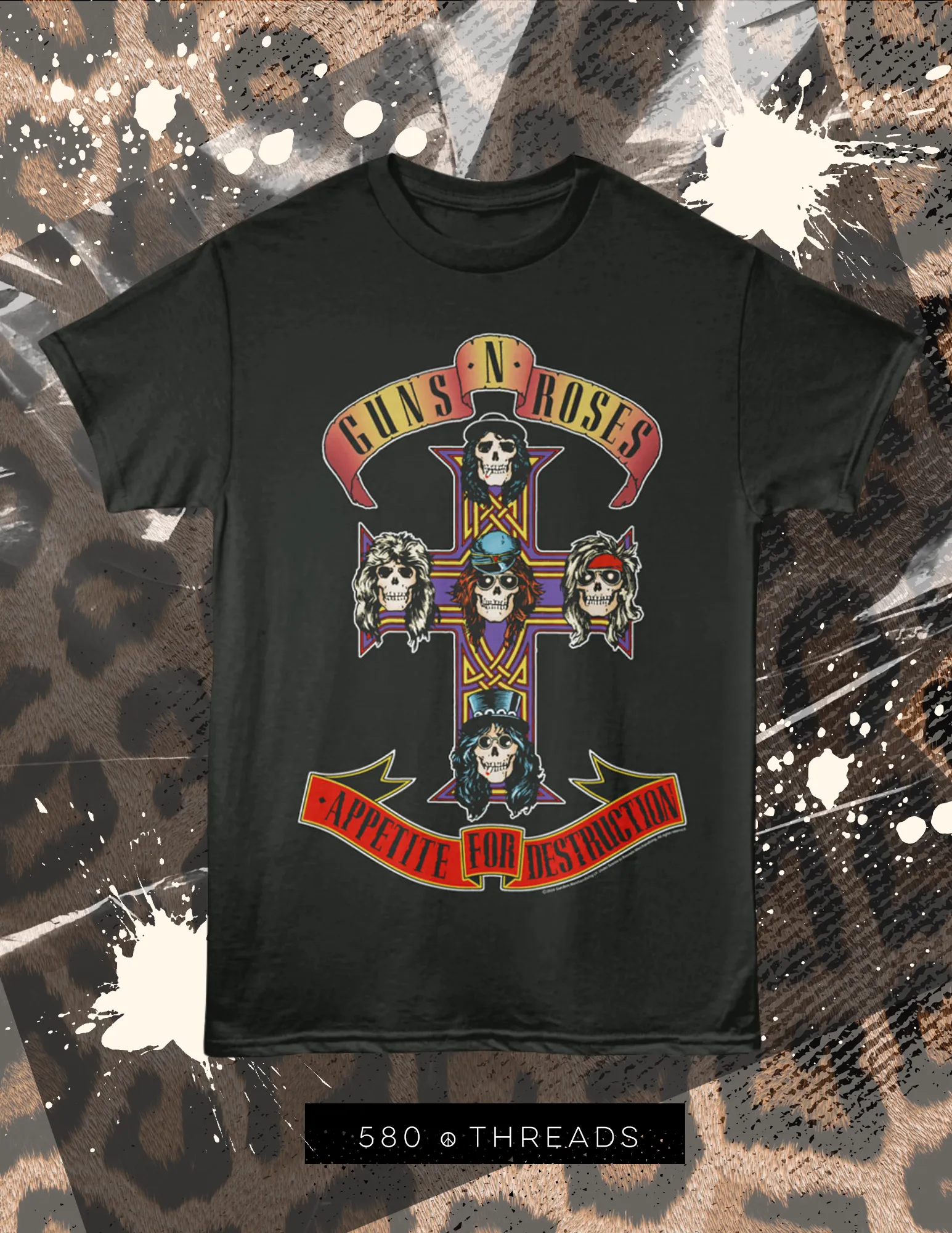 Guns N' Roses Appetite For Destruction Tee in Black