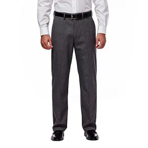 Haggar Mens Classic fit Dress Pants 36 / 32 Grey Solid Stretch