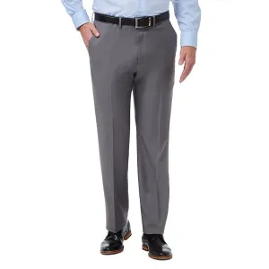 Haggar Men's Premium Comfort Stretch Classic-Fit Flat Dress Pants 32 x 30 Grey