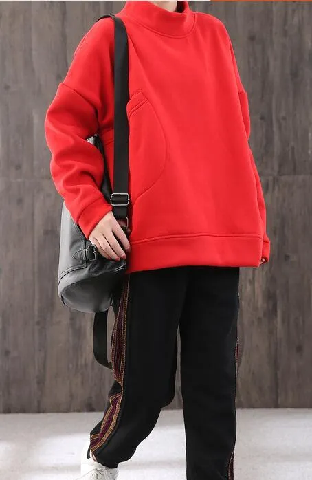 High Collar Loose Blouse Spring Casual Women Cotton Tops WG961707
