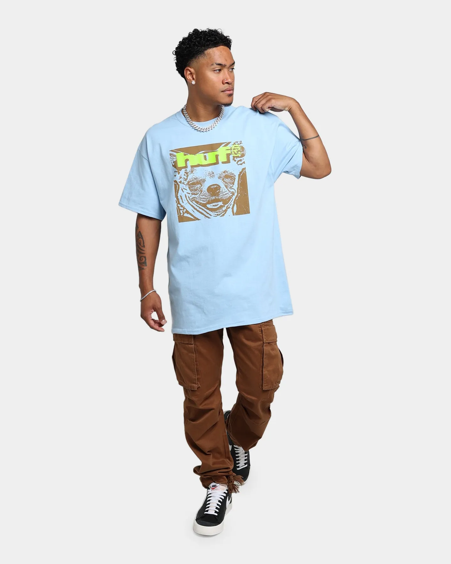 HUF Que Como T-Shirt Light Blue