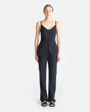 Irida - Tailored Bootcut Pants - Black