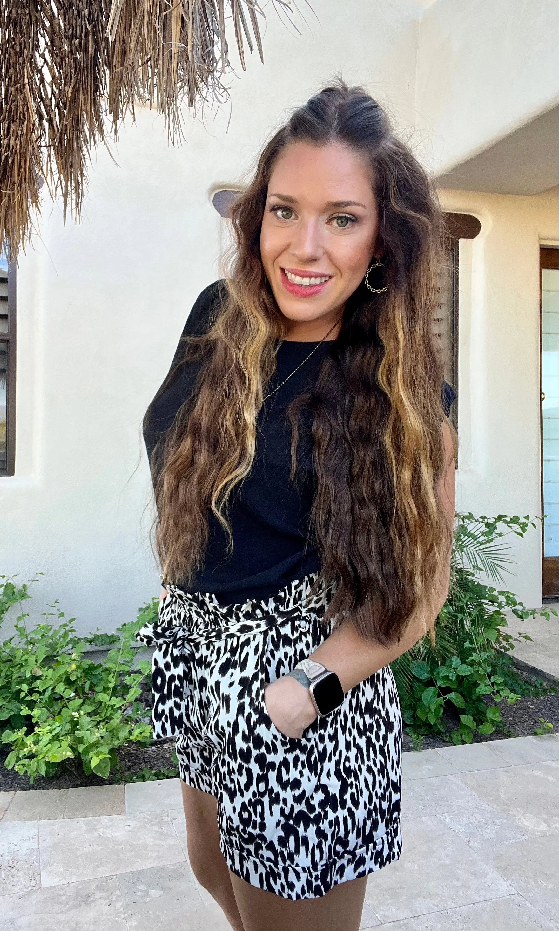 Ivory High Waist Shorts