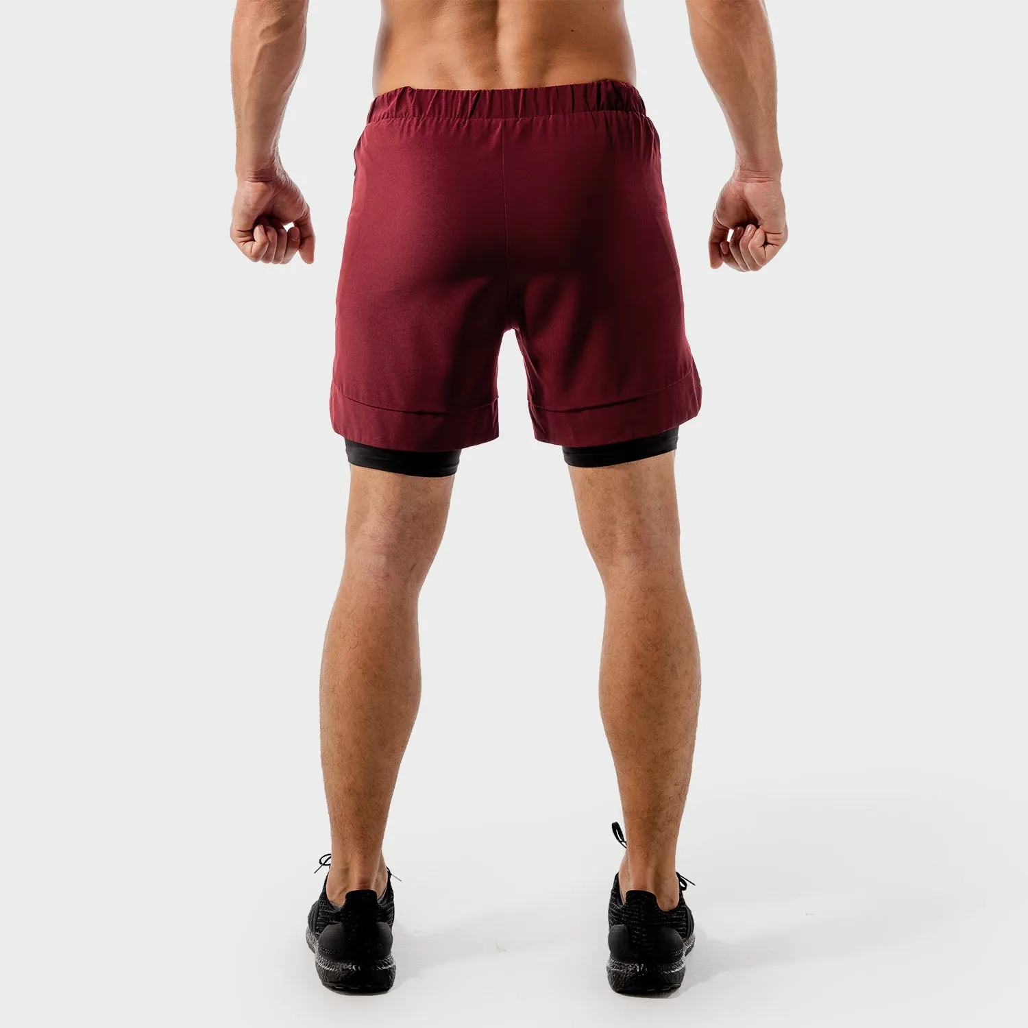 LIMITLESS 2-IN-1 SHORTS - MAROON