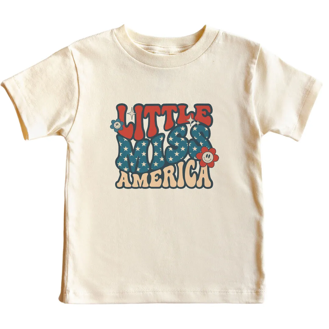 Little Miss America Kids Graphic Tee | Natural