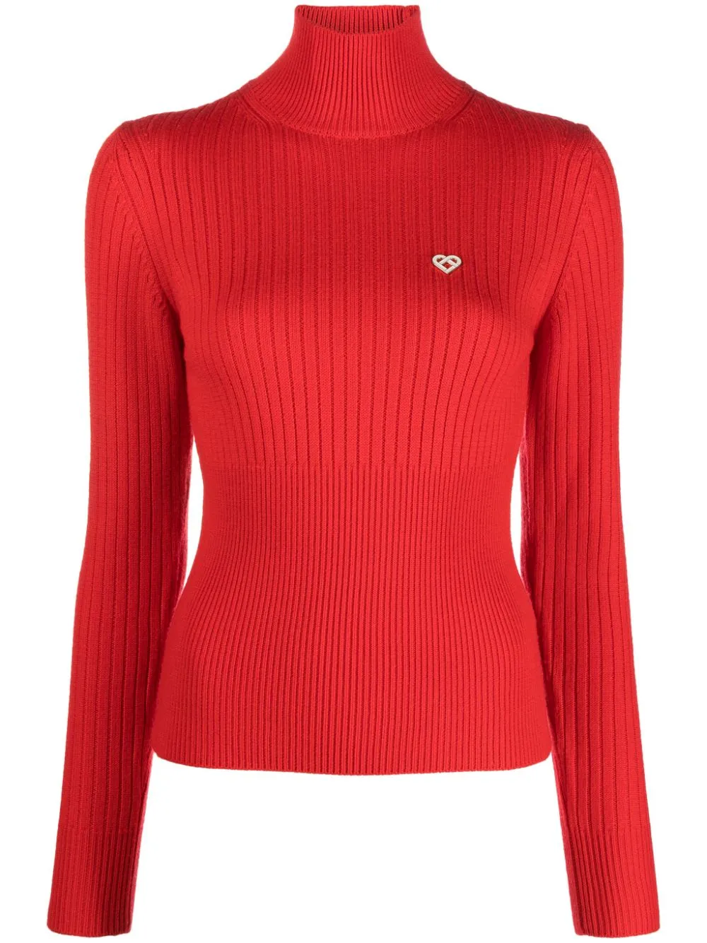 logo-appliqué wool jumper